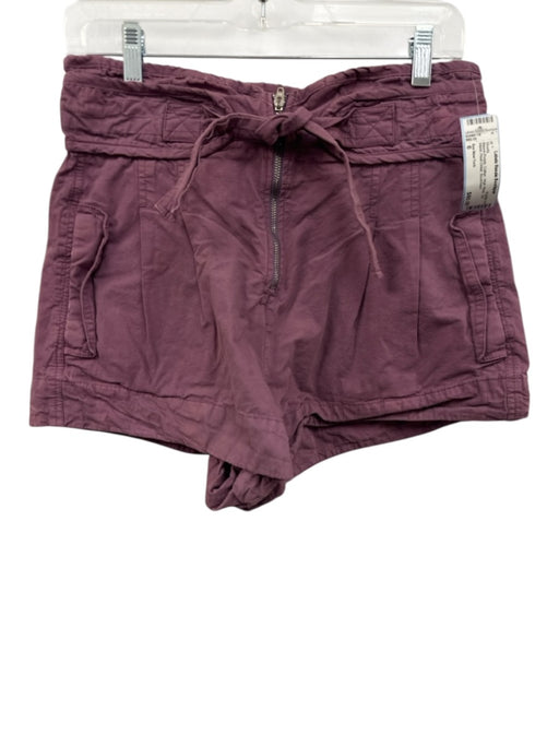 Sea New York Size 6 Mauve Purple Cotton High Rise Tie Waist Pleat Detail Shorts Mauve Purple / 6