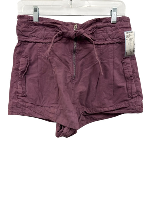 Sea New York Size 6 Mauve Purple Cotton High Rise Tie Waist Pleat Detail Shorts Mauve Purple / 6
