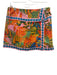 J.Marie Size S Pink, Blue, Green Cotton Side Zip Palm Frond Print Skort Skirt Pink, Blue, Green / S