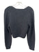 Zara Size M Charcoal Gray Acrylic Blend Long Sleeve Knit Square Neck Sweater Charcoal Gray / M