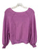 Free People Size XS Lilac Purple Cotton Blend Long Sleeve Textured Sweater Lilac Purple / XS