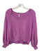 Free People Size XS Lilac Purple Cotton Blend Long Sleeve Textured Sweater Lilac Purple / XS