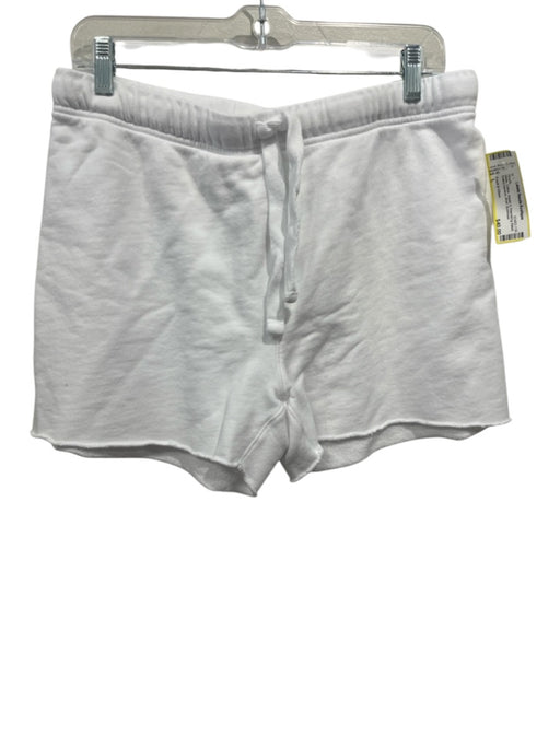 Frank & Eileen Size L White Cotton Elastic & Drawstring Waist short Shorts White / L