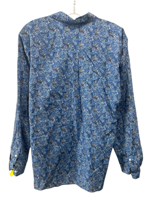 Ann Mashburn Size M Blue, Purple, Multi Cotton floral print Button Down Top Blue, Purple, Multi / M