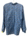 Ann Mashburn Size M Blue, Purple, Multi Cotton floral print Button Down Top Blue, Purple, Multi / M