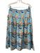 Holly Shae Design Size M/L Blue, Orange, Multi Cotton Smocked Maxi Skirt Blue, Orange, Multi / M/L