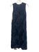 Ann Mashburn Size XS Dark Blue Nylon Sleeveless Textured Round Neck Maxi Dress Dark Blue / XS