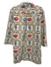 Holly Shae Design Size M/L Blue, Brown, Pink Cotton 3/4 Sleeve Shell Print Dress Blue, Brown, Pink / M/L