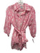 Holly Shae Design Size One Size Pink & White Cotton Puff 1/2 Sleeve Sash Top Pink & White / One Size
