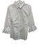 Gretchen Scott Size L White Cotton 3/4 Trumpet Sleeve Collar Blouse Top White / L