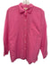 Ann Mashburn Size M Hot pink Cotton Long Sleeve Collar Blouse Top Hot pink / M