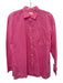Ann Mashburn Size S Hot pink Cotton Long Sleeve Collar Blouse Top Hot pink / S