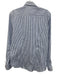 The Shirt Rochelle Behrens Size L Blue & White Cotton Long Sleeve Stripes Top Blue & White / L