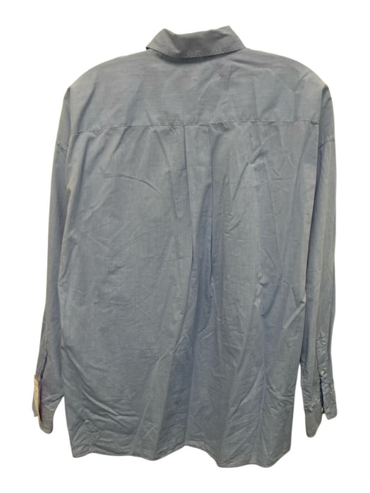 Ann Mashburn Size S Light Blue Cotton Long Sleeve Collar Blouse Top Light Blue / S