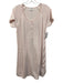 Lake Size M Pink & White Pima Cotton Stripe Short Sleeve Midi Dress Pink & White / M