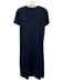 Tuckernuck Size L Navy Blue Cotton Cap Sleeve Contrast Trim Midi Dress Navy Blue / L