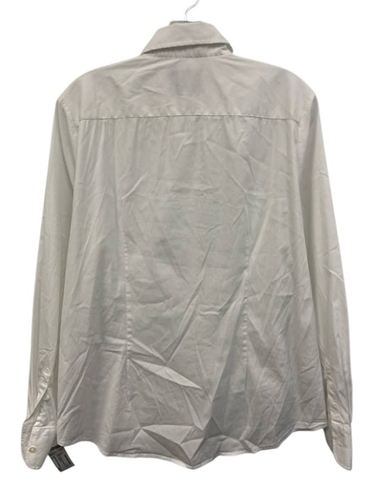 The Shirt Rochelle Behrens Size XL White Cotton Blend Button Down Top White / XL