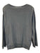 Molly Moorkamp Size L Cornflower Blue Cotton Ribbed Trim Round Neck Sweater Cornflower Blue / L