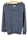 Molly Moorkamp Size L Cornflower Blue Cotton Ribbed Trim Round Neck Sweater Cornflower Blue / L