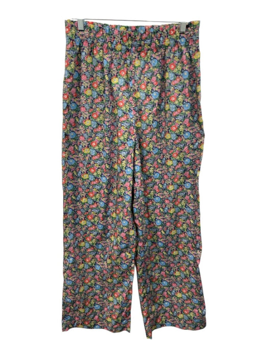 Ann Mashburn Size M Green, Blue, Multi Cotton Floral Elastic Waist Pajama Pants Green, Blue, Multi / M