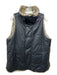 Tuckernuck Size L Black & Tan Cotton Faux Fur Lining Snap & Zip Puffer Vest Black & Tan / L