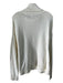 Molly Moorkamp Size L Cream Cotton Ribbed Trim Foldover Turtleneck Sweater Cream / L