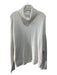 Molly Moorkamp Size L Cream Cotton Ribbed Trim Foldover Turtleneck Sweater Cream / L