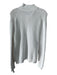Alice Walk Size L White Cotton Textured Knit Mock Neck Henley Sweater White / L