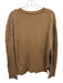 Jenni Kayne Size L Tan Wool Blend Knit Rolled hemline Ribbed Hem Sweater Tan / L