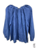 Ann Mashburn Size S Blue Cotton Long Balloon Sleeve Hook & Eye Closure Top Blue / S