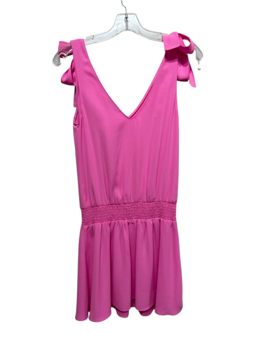 Amanda Uprichard Size XS Hot pink Polyester Smocked Sleeveless Dress Hot pink / XS