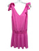 Amanda Uprichard Size XS Hot pink Polyester Smocked Sleeveless Dress Hot pink / XS