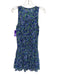 Ramy Brook Size XS Blue & Green Polyester Sleeveless V Neck All Over Print Dress Blue & Green / XS