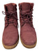 Timberland Shoe Size 7.5 Burgundy Leather & Suede round toe Ankle Boots Shoes Burgundy / 7.5