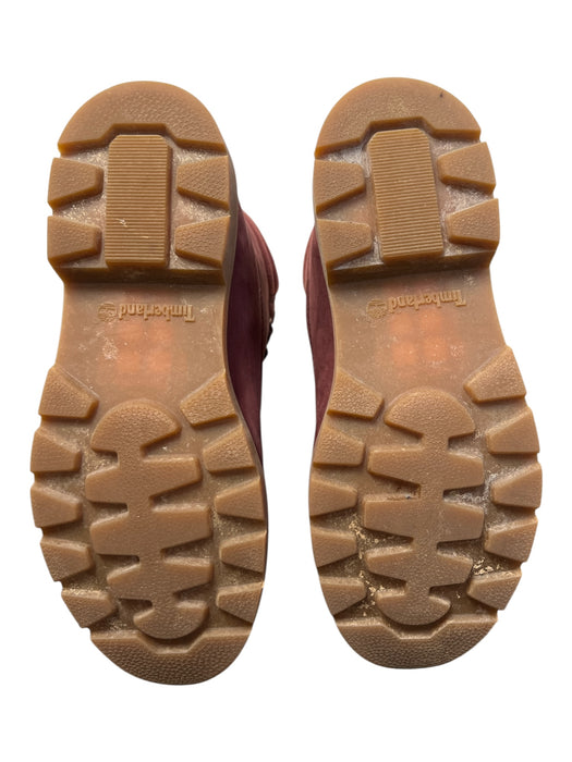 Timberland Shoe Size 7.5 Burgundy Leather & Suede round toe Ankle Boots Shoes Burgundy / 7.5