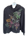 Maeve Size S Dark Grey Hoodie Floral Embroidery Sweatshirt Dark Grey / S