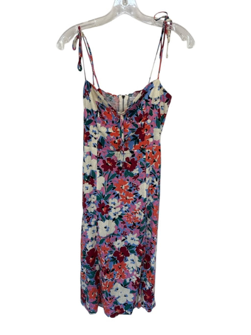 Olivaceous Size S Multi Floral Cup Detail spaghetti tie straps Back Zip Dress Multi / S