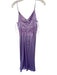 Keepsake Size S Purple Polyester Cowl Neck Lace Cut Out Back Zip Dress Purple / S