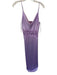 Keepsake Size S Purple Polyester Cowl Neck Lace Cut Out Back Zip Dress Purple / S