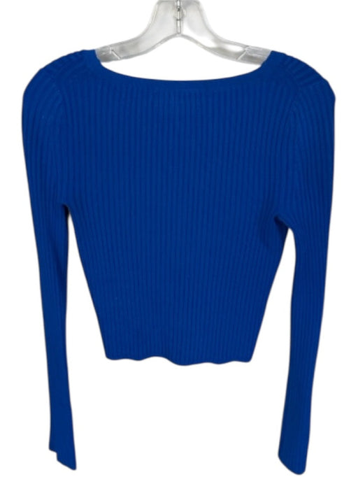 Boden Size S Electric Blue Viscose Blend Long Sleeve Ribbed Buttons Sweater Electric Blue / S
