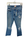 Mother Size 27 Med Light Wash Cotton Blend High Waist Distressed Bootcut Jeans Med Light Wash / 27