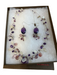 Anna Balkan Purple Beads Stones Wire Lobster Clasp Box Inc. Necklace Purple