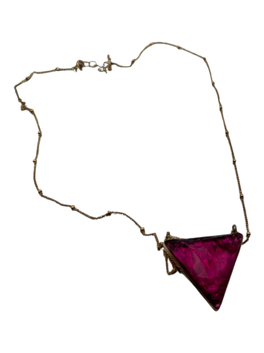 Anna Balkan Purple Gold Fill Gemstone Triangle Necklace Purple