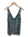Free People Size S Silver & Green Sequin Sleeveless Shift Dress Dress Silver & Green / S