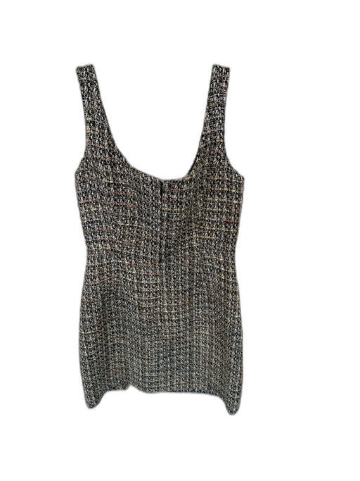 Gianni Bini Size 2 Black & Gold Polyester Tweed Gold Buttons Mini Dress Black & Gold / 2