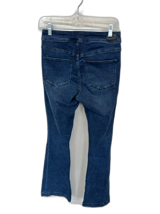 Dear John Size 25 Dark Wash Cotton Blend Button Fly Flare Jeans Dark Wash / 25