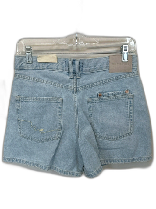 Free People Size 25 Light Wash Cotton Button Fly Baggy Fit Shorts Light Wash / 25