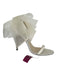 Jimmy Choo Shoe Size 39 Ivory Canvas Tulle Bow Stiletto Ankle Strap Sandals Ivory / 39