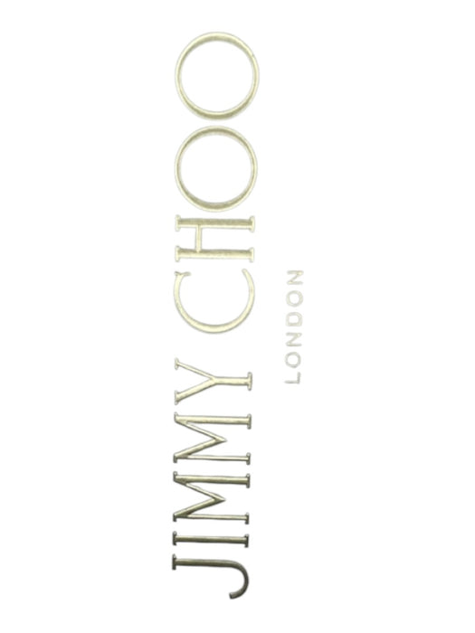 Jimmy Choo Shoe Size 39 Ivory Canvas Tulle Bow Stiletto Ankle Strap Sandals Ivory / 39