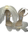 Jimmy Choo Shoe Size 39 Ivory Canvas Tulle Bow Stiletto Ankle Strap Sandals Ivory / 39